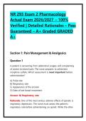 NR 293 Exam 2 Pharmacology Actual Exam 2026&sol;2027 &ndash; 100&percnt; Verified &vert; Detailed Rationales &ndash; Pass Guaranteed &ndash; A&plus; Graded