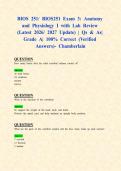 BIOS 251&sol; BIOS251 Exam 3&colon; Anatomy and Physiology I with Lab  &lpar;Latest 2026&sol; 2027 Updates STUDY BUNDLE WITH COMPLETE SOLUTIONS&rpar; &vert; Qs & As&vert; Grade A&vert; 100&percnt; Correct &lpar;Verified Answers&rpar;- Chamberlain
