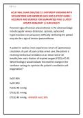 ACLS FINAL EXAM 2026&sol;2027&vert; 3 DIFFERENT VERSIONS WITH &NewLine;50 QUESTIONS AND ANSWERS EACH AND A STUDY GUIDE &vert; &NewLine;ACCURATE AND VERIFIED FOR GUARANTEED PASS &vert; LATEST &NewLine;UPDATE 2026&sol;2027 &vert;&vert; SURE PASS&excl;&excl;&excl; 