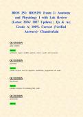 BIOS 251&sol; BIOS251 Exam 2&colon; Anatomy and Physiology I with Lab Review &lpar;Latest 2026&sol; 2027 Update&rpar; &vert; Qs & As&vert; Grade A&vert; 100&percnt; Correct &lpar;Verified Answers&rpar;- Chamberlain