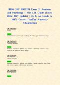 BIOS 251&sol; BIOS251 Exam 2 & 3&colon; Anatomy and Physiology I with Lab  &lpar;Latest 2026&sol; 2027 Updates STUDY BUNDLE WITH COMPLETE SOLUTIONS&rpar; &vert; Qs & As&vert; Grade A&vert; 100&percnt; Correct &lpar;Verified Answers&rpar;- Chamberlain