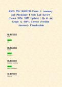 BIOS 251&sol; BIOS251 Exam 1&comma;2 & 3&colon; Anatomy and Physiology I with Lab  &lpar;Latest 2026&sol; 2027 Updates STUDY BUNDLE WITH COMPLETE SOLUTIONS&rpar; &vert; Qs & As&vert; Grade A&vert; 100&percnt; Correct &lpar;Verified Answers&rpar;- Chamberlain