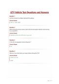 JLTV Vehicle Test Questions and Answers