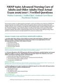 NRNP 6560 Advanced Nursing Care of Adults and Older Adults Final Actual Exam &ndash; Walden University &ndash; 2026&sol;2027 Academic Year &ndash; Verified Questions and Answers for Graduate-Level Nurse Practitioner Students