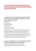 NUR 155 FUNDAMENTALS OF NURSING COMPREHENSIVE EXAM QUESTIONS COMPLETE WITH 100&percnt; CORRECT ANSWERS AND DETAILED RATIONALE