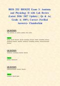 BIOS 252&sol; BIOS252 Exam 3 &  Comprehensive Exams&colon; Anatomy and Physiology II with Lab &lpar;Latest 2026&sol; 2027 Updates STUDY BUNDLE WITH COMPLETE SOLUTIONS&rpar; &vert; Qs & As&vert; Grade A&vert; 100&percnt; Correct &lpar;Verified Answers&rpar;- Chamberlain