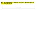 WGU Ethical Leadership - C206 Exam Cram ACTUAL UPDATED QUESTIONS &NewLine;AND CORRECT ANSWERS 