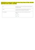 NASBA Ethical Leadership Certification Exam Study Guide ACTUAL UPDATED &NewLine;QUESTIONS AND CORRECT ANSWERS 
