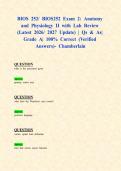 BIOS 252&sol; BIOS252 Exam 2&colon; Anatomy and Physiology II with Lab Review &lpar;Latest 2026&sol; 2027 Update&rpar; &vert; Qs & As&vert; Grade A&vert; 100&percnt; Correct &lpar;Verified Answers&rpar;- Chamberlain