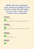 BIOS255&sol; BIOS 255 Comprehensive Exam&colon; Anatomy and Physiology III with Lab Review &lpar;Latest 2026&sol; 2027 Update&rpar; &vert; Qs & As&vert; Grade A&vert; 100&percnt; Correct &lpar;Verified Answers&rpar;- Chamberlain