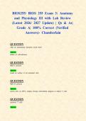 BIOS255&sol; BIOS 255 Exam 3&colon; Anatomy and Physiology III with Lab Review &lpar;Latest 2026&sol; 2027 Update&rpar; &vert; Qs & As&vert; Grade A&vert; 100&percnt; Correct &lpar;Verified Answers&rpar;- Chamberlain
