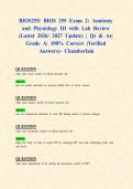 BIOS255&sol; BIOS 255 Exam 2&colon; Anatomy and Physiology III with Lab Review &lpar;Latest 2026&sol; 2027 Update&rpar; &vert; Qs & As&vert; Grade A&vert; 100&percnt; Correct &lpar;Verified Answers&rpar;- Chamberlain
