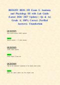 BIOS255&sol; BIOS 255 Exam 2&colon; Anatomy and Physiology III with Lab Guide &lpar;Latest 2026&sol; 2027 Update&rpar; &vert; Qs & As&vert; Grade A&vert; 100&percnt; Correct &lpar;Verified Answers&rpar;- Chamberlain