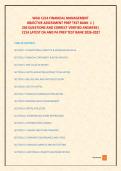 WGU C214 FINANCIAL MANAGEMENT &NewLine;OBJECTIVE ASSESSMENT PREP TEST BANK  1 &vert;&NewLine;250 QUESTIONS AND CORRECT VERIFIED ANSWERS&vert;&NewLine; C214 LATEST OA AND PA PREP TEST BANK 2026-2027 &NewLine;