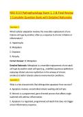 NSG 3113 Pathophysiology Exam 1&comma; 2 & Final Review &NewLine;&vert; Complete Question Bank with Detailed Rationales  