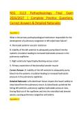NSG 3113 Pathophysiology Final Exam &NewLine;2026&sol;2027 &vert; Complete Practice Questions&comma; &NewLine;Correct Answers & Detailed Rationales