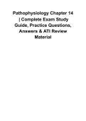 Pathophysiology Chapter 14 2026&sol;2027 &vert; Chapter 14 Questions and Answers &vert; Comprehensive Study Guide with Solutions
