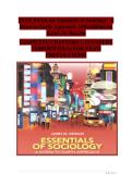 Essentials of Sociology&comma; 14th Edition by James M&period; Henslin&colon; Verified Test Bank &vert; Extensive Practice Exam Questions & Accurate Answer Guide