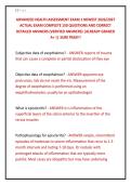 ADVANCED HEALTH ASSESSMENT EXAM 1 NEWEST 2026&sol;2027 &NewLine;ACTUAL EXAM COMPLETE 150 QUESTIONS AND CORRECT &NewLine;DETAILED ANSWERS &lpar;VERIFIED ANSWERS&rpar; &vert;ALREADY GRADED &NewLine;A&plus; &vert;&vert; SURE PASS&excl;&excl;&excl;