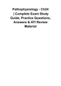 Pathophysiology Ch 24 2026&sol;2027 &vert; Chapter 24 Questions and Answers &vert; Comprehensive Study Guide with Solutions