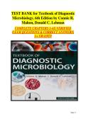 Textbook of Diagnostic Microbiology&comma; 6th Edition &lpar;Mahon & Lehman&rpar;&colon; Exam-Ready Chapter-by-Chapter Test Bank &vert; Expert-Checked Questions & Verified Answers