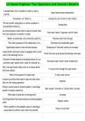 LA Steam Engineer Test Questions and Answers Rated A