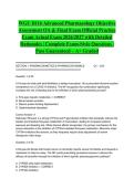 WGU D116 Advanced Pharmacology Objective Assessment OA & Final Exam Official Practice Exam Actual Exam 2026&sol;2027 with Detailed Rationales &vert; Complete Exam-Style Questions &vert; Pass Guaranteed &ndash; A&plus; Graded&NewLine;&NewLine;