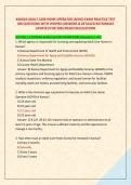 KANSAS ADULT CARE HOME OPERATOR &lpar;ACHO&rpar; EXAM PRACTICE TEST &NewLine;300 QUESTIONS WITH VERIFIED ANSWERS & DETAILED RATIONALES &NewLine;UPDATED FOR 2026 KDADS REGULATIONS