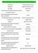 HVAC Electrical Test Questions and Answers Rated A
