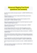 Advanced Rigging Final Exam Questions & Answers 2025&ndash;2026