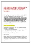 AAAE CERTIFIED MEMBER EXAM 300 ACTUAL &NewLine;QUESTIONS AND CORRECT ANSWER WITH &NewLine;RATIONALE LATEST UPDATE ALREADY &NewLine;GRADED A&plus;