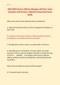WGU D076 Finance Skills for Managers OA Prep &vert; Exam &NewLine;Questions and Answers &vert; Objective Assessment Study &NewLine;Guide 