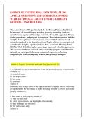 BARNEY FLETCHER REAL ESTATE EXAM 300 &NewLine;ACTUAL QUESTIONS AND CORRECT ANSWERS &NewLine;WITH RATIONALE LATEST UPDATE ALREADY &NewLine;GRADED &plus; ASSURED PASS