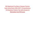 MD Registered Tax Return Preparer Practice Exam Actual Exam 2026&ndash;2027 &vert; Comprehensive 150-Question Practice Test with Answers & Rationales&vert; Free Pdf Access