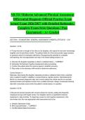 NR 511 Midterm Advanced Physical Assessment Differential Diagnosis Official Practice Exam Actual Exam 2026&sol;2027 with Detailed Rationales &vert; Complete Exam-Style Questions &vert; Pass Guaranteed &ndash; A&plus; Graded&NewLine;&NewLine;