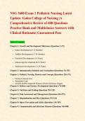 NSG 3600 Exam 1 Pediatric Nursing Latest Update&colon; Galen College of Nursing &vert;A Comprehensive Review of 400 Questions Practice Bank and Multichoice Answers with Clinical Rationale&vert; Guaranteed Pass