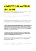  Advanced Pharmacology Test 1 practice bank