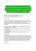 Wound Care Certification Exam CWS WCC Comprehensive Review Actual Exam 2026&sol;2027 with Detailed Rationales &vert; Complete Exam-Style Questions &vert; Pass Guaranteed &ndash; A&plus; Graded&NewLine;&NewLine;