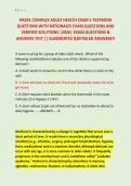NR341 COMPLEX ADULT HEALTH EXAM 1 TEXTBOOK &NewLine;QUESTIONS WITH RATIONALES EXAM QUESTIONS AND &NewLine;VERIFIED SOLUTIONS &vert;2026&vert; EXAM QUESTIONS & &NewLine;ANSWERS TEST &vert;&vert; ELABORATED &DETAILED ANSWERS&excl;&excl; 