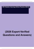 RN Pediatric Nursing Online Practice 2023 B Questions and Answers PDF &vert; ATI Pediatrics Exam Study Guide