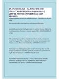 3P APEA EXAM 2025 ALL QUESTIONS AND CORRECT ANSWERS ALREADY GRADED A&plus; VERIFIED ANSWERS NEWEST EXAM &lpar;JUST RELEASED&rpar;