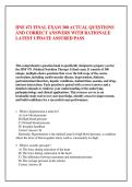 HNF 471 FINAL EXAM 300 ACTUAL QUESTIONS &NewLine;AND CORRECT ANSWERS WITH RATIONALE &NewLine;LATEST UPDATE ASSURED PASS