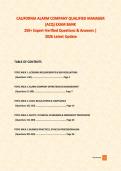 CALIFORNIA ALARM COMPANY QUALIFIED MANAGER &lpar;ACQ&rpar; EXAM BANK &vert;&NewLine;250&plus; Expert-Verified Questions & Answers &vert;&NewLine; 2026&vert;2027  Latest Update&NewLine;