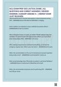 ACLS Exam Prep 2025 &vert; Updated Questions and Correct Answers &vert; Comprehensive ACLS Study Guide