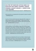 ACLS PRE-TEST EXAM 2025 &vert; &lpar;ACTUAL EXAM&rpar; ALL QUESTIONS AND CORRECT ANSWERS VERIFIED ANSWERS  ALREADY &vert; GRADED A&plus; NEWEST EXAM &lpar;JUST RELEASED&rpar;