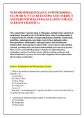 NURS 8024 PHARM EXAM 3 &lpar;ANTIMICROBIAL&rpar; &NewLine;EXAM 300 ACTUAL QUESTIONS AND CORRECT &NewLine;ANSWERS WITH RATIONALE LATEST UPDATE &NewLine;ALREADY GRADED A&plus;  