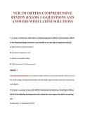 NUR 230 OB&sol;PEDS COMPREHENSIVE&NewLine;REVIEW &lpar;EXAMS 1-4&rpar; QUESTIONS AND&NewLine;ANSWERS WITH LATEST SOLUTIONS