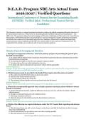 D&period;E&period;A&period;D&period; Program NBE Arts Actual Exam &ndash; International Conference of Funeral Service Examining Boards &lpar;ICFSEB&rpar; &ndash; 2026&sol;2027 Academic Year &ndash; Verified Questions and Answers for Professional Funeral Service Candidates