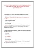 DAVITA PATIENT CARE TECHNICIAN &lpar;PCT&rpar; EXAMINATION &NewLine;COMPLETE QUESTIONS AND DETAILED SOLUTIONS &NewLine;LATEST UPDATE&excl;&excl;&excl;