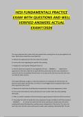 HESI FUNDAMENTALS PRACTICE&NewLine;EXAM WITH QUESTIONS AND WELL&NewLine;VERIFIED ANSWERS ACTUAL&NewLine;EXAM&excl;&excl;&excl;2026